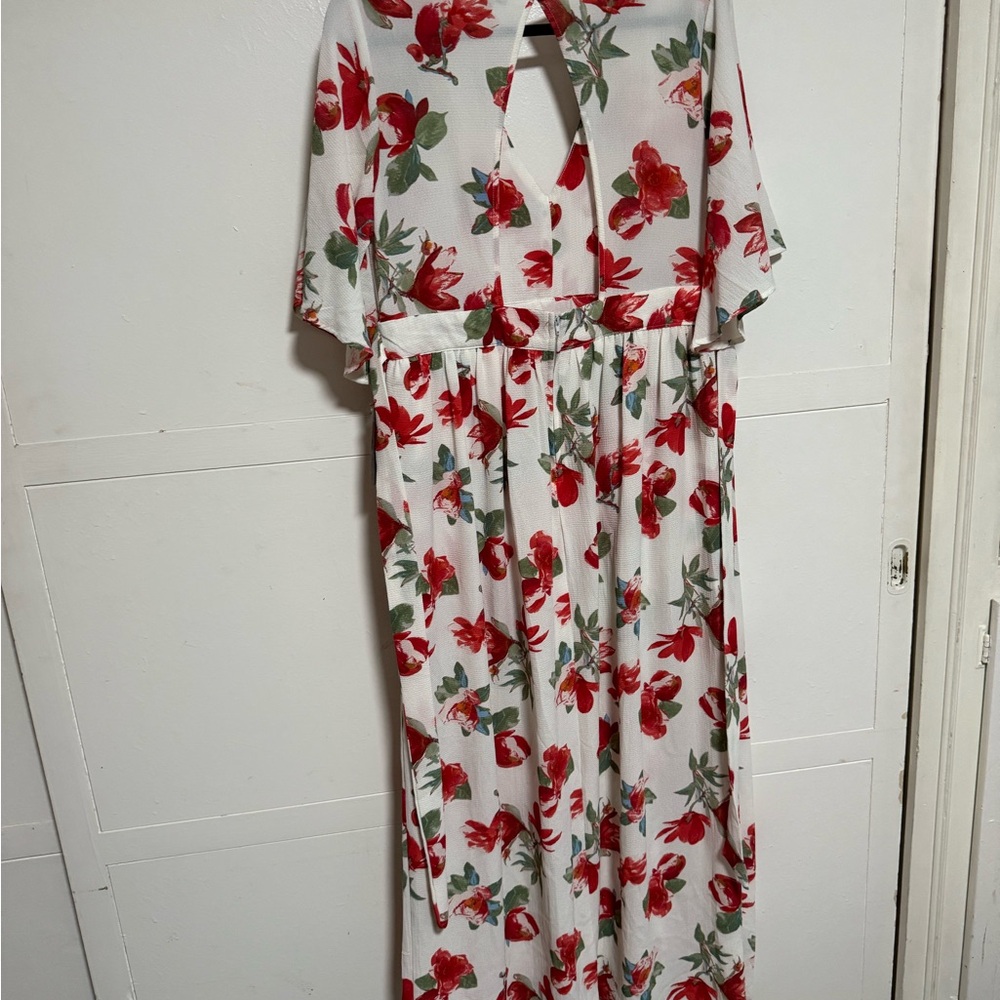 J for Justify Floral Maxi Dress - Red and Green